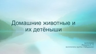 Домашние животные и их детёныши презентация к уроку по развитию речи (младшая группа) по теме