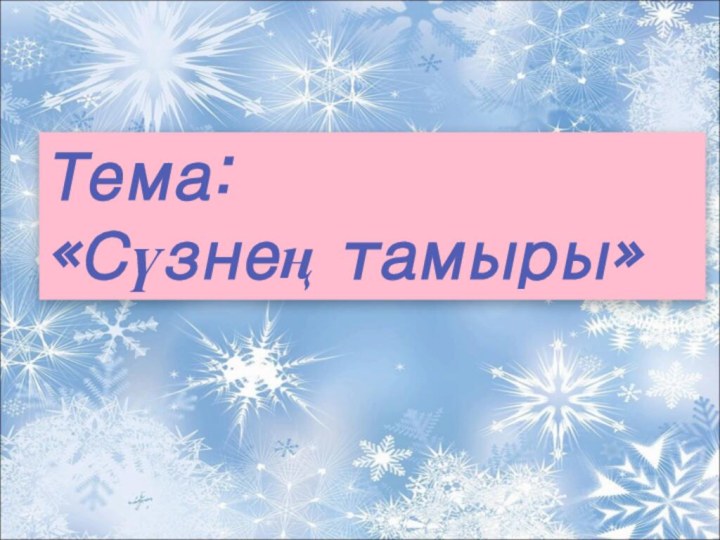 Тема: «Сүзнең тамыры»