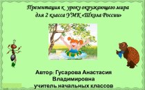 открытый урок по окружающему миру  На воде и в лесу 2 класс план-конспект урока по окружающему миру (2 класс)