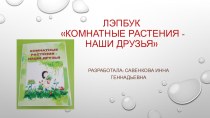 Дидактическое пособие Лэпбук Комнатные растения для детей среднего и старшего дошкольного возраста. материал (средняя, старшая группа)