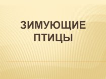 Презентация Зимующие птицы презентация к уроку по развитию речи (подготовительная группа) по теме