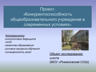 Конкурентоспособность общеобразовательного учреждения в современных условиях материал по теме