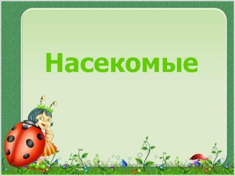 Насекомые презентация к уроку по окружающему миру (старшая группа) по теме