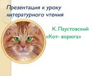 К. Паустовский Кот - ворюга презентация к уроку по чтению (3 класс)