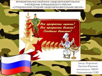 Все профессии нужны! Все профессии важны! Особенно военные! презентация к уроку (подготовительная группа) по теме