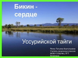 Бикин- сердце Уссурийской тайги презентация к уроку по окружающему миру (4 класс) по теме
