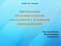 Организация исследовательской деятельности с младшими дошкольниками презентация к уроку по окружающему миру (младшая группа)