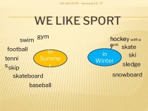 Презентация к открытому уроку по теме We like sports. презентация к уроку (иностранный язык, 2 класс) по теме