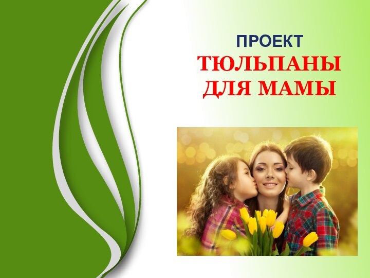 ПРОЕКТ ТЮЛЬПАНЫ           ДЛЯ МАМЫ