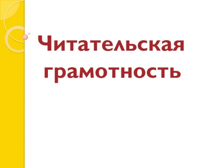 Читательская  грамотность