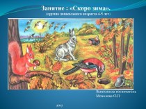 Занятие Скоро зима методическая разработка по окружающему миру (средняя группа)