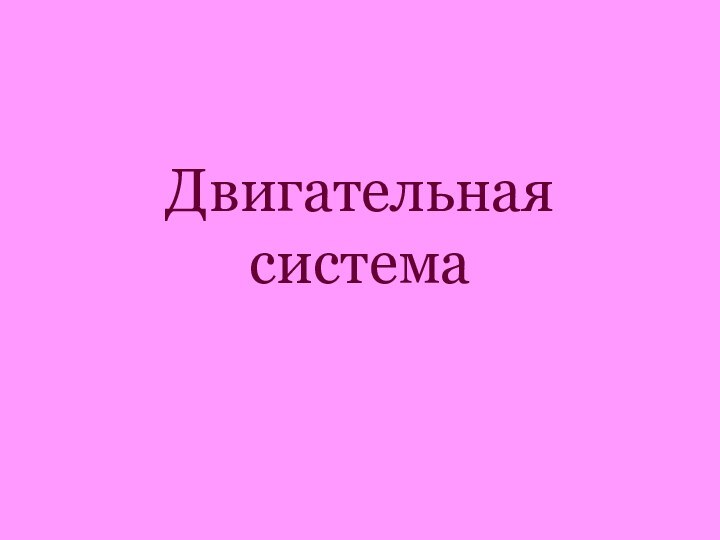 Двигательная система