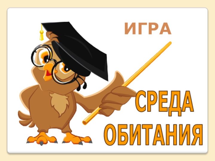 ИГРА  СРЕДАОБИТАНИЯ