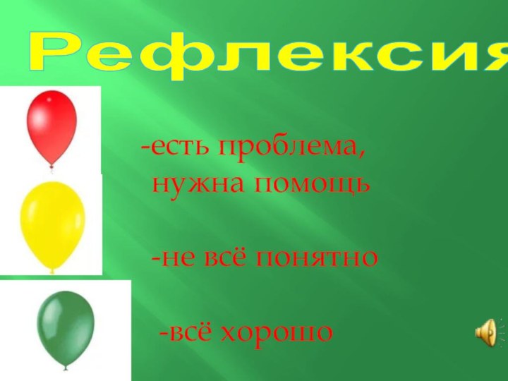 Рефлексия есть проблема, нужна помощь-не всё понятно -всё хорошо