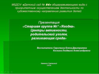 Презентация группы презентация к уроку (старшая группа)