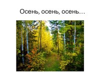 Осень, осень, осень... презентация к занятию по окружающему миру (средняя группа)