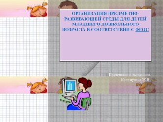 Организация предметно-развивающей среды для детей младшего дошкольного возраста в соответствии с ФГОС. учебно-методический материал ( группа) по теме