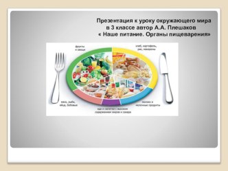 Презентация Наше питание. Пищеварительная система презентация к уроку по окружающему миру (3 класс)