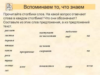 Презентация по русскому языку Части речи презентация к уроку по русскому языку (3 класс)