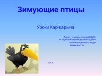 Зимующие птицы презентация к уроку по развитию речи (подготовительная группа)