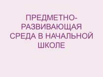 ПК 4.2. Предметно-развивающая среда учебного кабинета начальных классов методическая разработка по теме