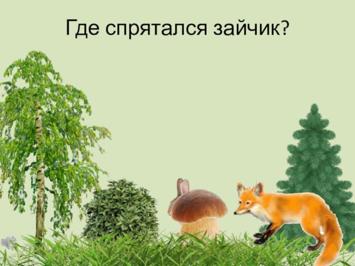 Где спрятался зайчик?