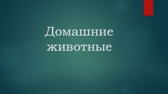 Домашние животные презентация к уроку по окружающему миру