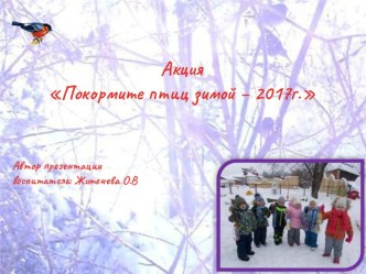 Презентация. Акция Покормите птиц зимой – 2017г. презентация по теме