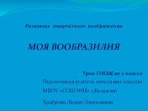 Презентация к уроку Моя Вообразилия презентация к уроку (2 класс) по теме