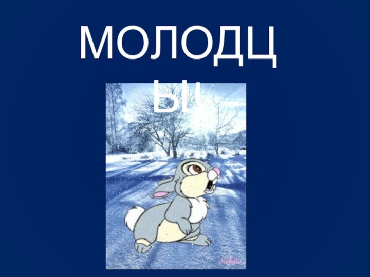 МОЛОДЦЫ!