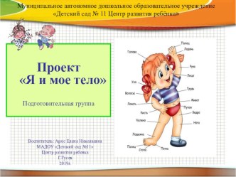 Проект Я и мое тело. проект (подготовительная группа)
