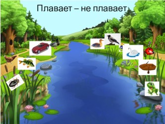 Мультимедийная презентация для детей 3-4 лет Плавает - не плавает презентация к уроку по развитию речи (младшая группа)