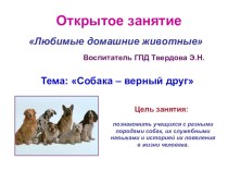 Любимые домашние животные. Собака верный друг. презентация к уроку (2 класс) по теме