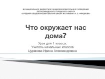 Что окружает нас дома? презентация к уроку по окружающему миру (1 класс) по теме