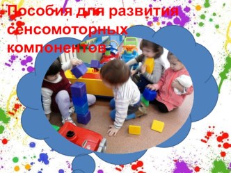 Пособия для развития сенсомоторных компонентов презентация к уроку (младшая группа)