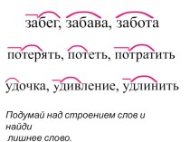 Строение слова (презентация) презентация к уроку по русскому языку (4 класс)