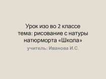 Рисование с натуры, урок изо во 2 классе план-конспект занятия по изобразительному искусству (изо, 2 класс)