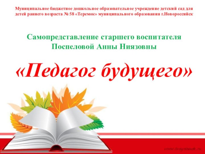 Муниципальное бюджетное дошкольное образовательное учреждение детский сад для детей раннего возраста №