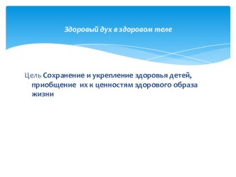 Спортивное мероприятие Здоровый дух в здоровом теле презентация к уроку (подготовительная группа)