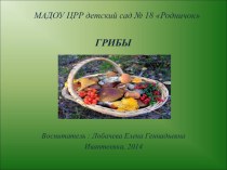 Презентация Грибы презентация к уроку по рисованию (старшая группа)