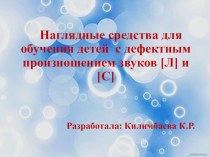 Наглядные средства для обучения детей с дефектным произношением звуков [Л] и [С] рабочая программа по информатике по теме