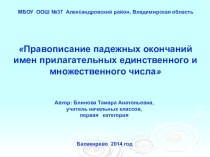 Урок в 4 классе Склонение имен прилагательных в множественном числе план-конспект урока по русскому языку (4 класс) по теме