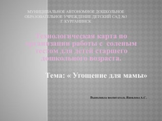 ЦОР технологическая карточка продуктивной деятельности для детей разновозрастной группыУгощение для мамы презентация урока для интерактивной доски по аппликации, лепке (старшая группа) по теме