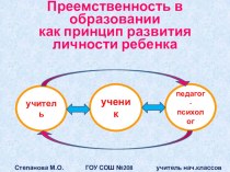 Преемственность между начальной и средней ступенями образования статья по теме