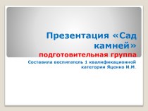 практическая работа Сад камней презентация к уроку по окружающему миру (подготовительная группа) по теме