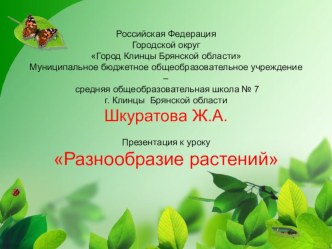 Презентация к уроку окружающего мира Разнообразие растений (3 класс) на школьный конкурс Учитель года 2014 презентация к уроку по окружающему миру (3 класс)