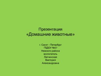 Домашние животные презентация к уроку по окружающему миру (средняя группа)