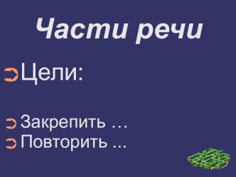 Конспект урока русского языка Тема: Повторение. Части речи. Имя существительное. план-конспект урока по русскому языку (2 класс)