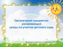 Организация предметно-развивающей среды на участке детского сада проект (средняя группа)