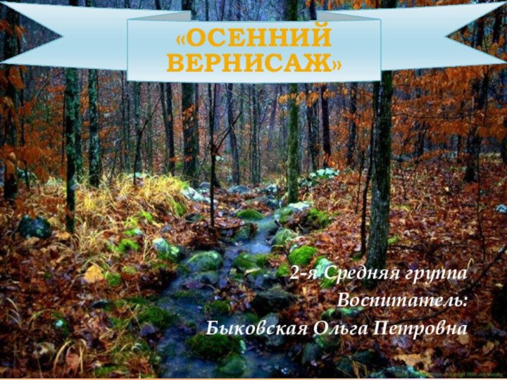 2-я Средняя группа Воспитатель: Быковская Ольга Петровна«Осенний вернисаж»